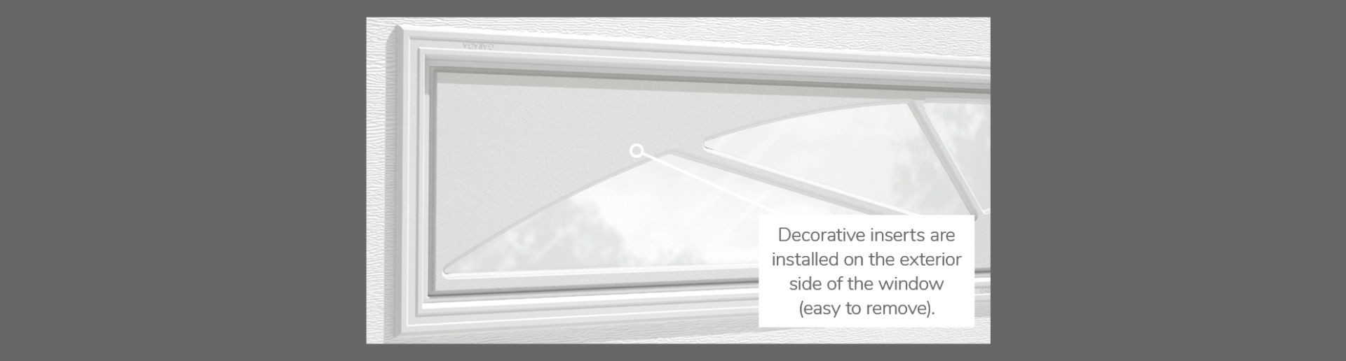 Williamsburg Decorative Insert, 40" x 13", available for door R-16, R-12, 2 layers polystyrene and Non-insulated