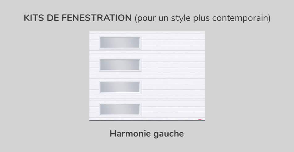 Kit de Fenestration Rainuré 9' x 7', Harmonie Gauche